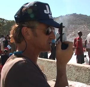 Sean Penn in Haiti - charity photo