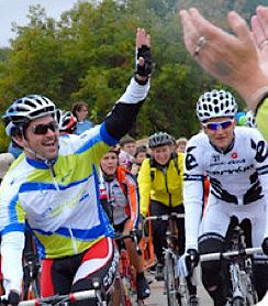Patrick riding in the 2009 Dempsey Challenge
