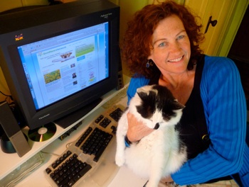 Geri on computer