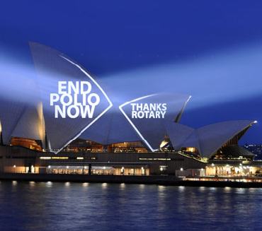 Sydney Opera House displays Rotary's message