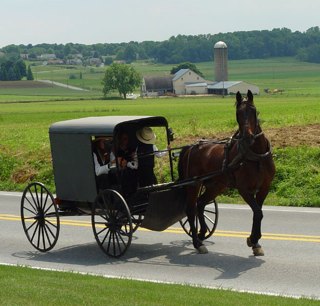 Amish buggy in Lancaster PA, by Utente-TheCadExpert GNU