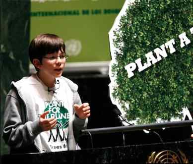 Boy initiates tree planting global campaign