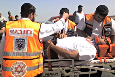 Jewish ambulance helpers -United Hatzalah photo