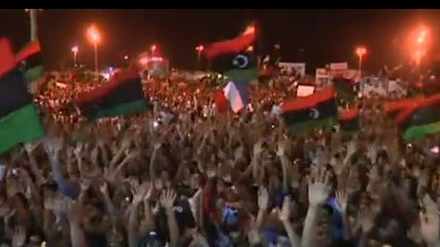 Libyan rally al Jazeera video