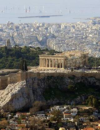 Athens skyline, Photo by Rob and Lisa Meehan -CC
