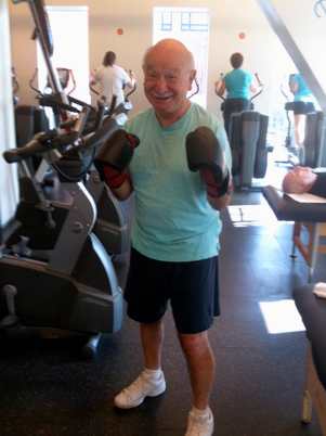 Marvin, boxing at the gym