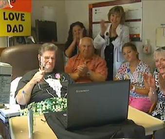 hospitalized man views wedding - WCCO video