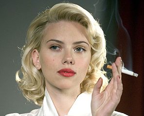 Scarlett Johansson smokes in Black Dahlia, 2007