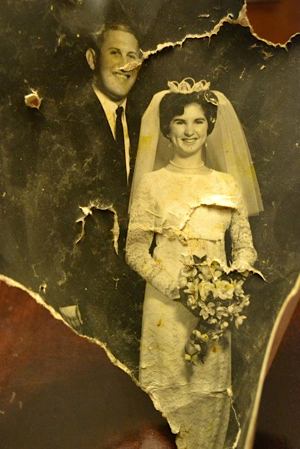 wedding photo torn in tornado