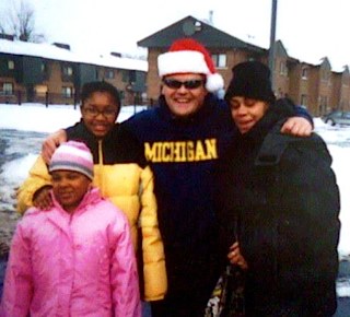 Santa to Detroit projects Mike Chase -family photo