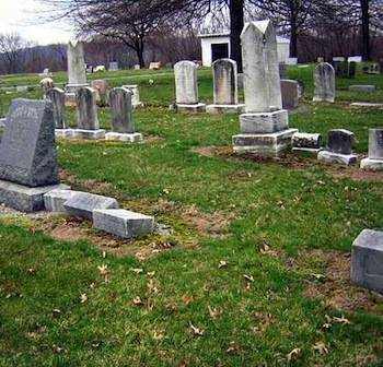 Cemetary and unmarked grave
