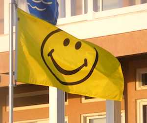 Smiley face flag