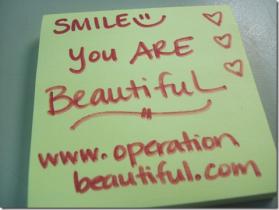 post-it note encourages kids