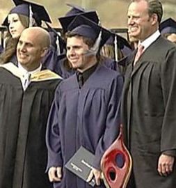 Boy Graduates From High School and College - in Same Week