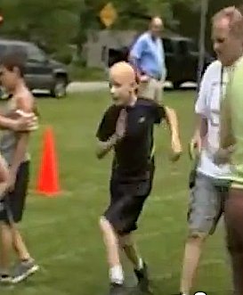 Boy runs with cerebral palsy - Woodrum family video