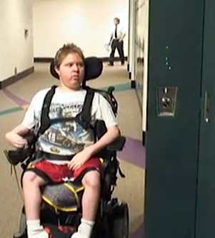 wheelchair bound student at locker-Livingston Dailyvideo