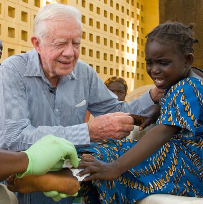 Jimmy Carter fights Guinea worm -Carter Center photo