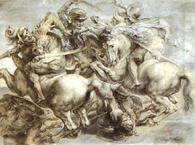 Painting of Anghiari Battle da vinci-USpublicdomain