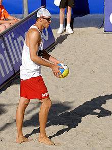 Volleyball star Jake Gibb, photo by Bjarteh-CC