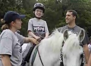 horse riding with NY Yankees