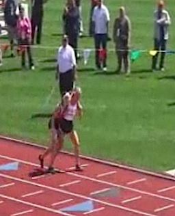 track teen helps competitor