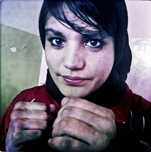 Afghani woman boxer <b>Sadaf Rahimi</b> by Basetrack via Flickr - CC license - Afghani_woman_boxer_Sadaf_Rahimi-CClic_Basetrack-Flickr