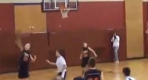 basketball teen hits full court twice