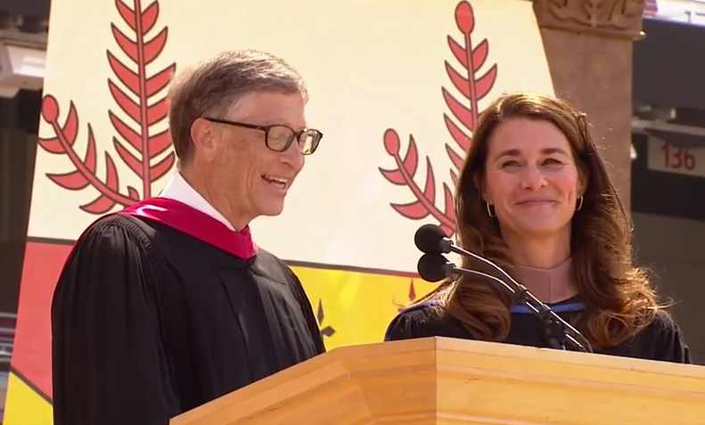 In bill and melinda gates' speech, they encouraged graduates to: picture