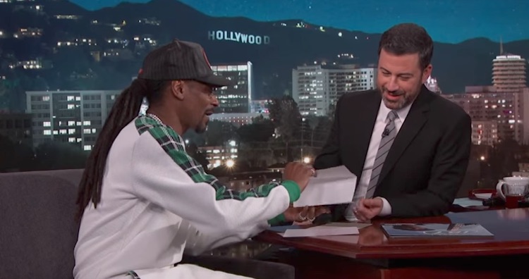 Snoop Dogg Surprises Jimmy Kimmel With Generous Donation “For the Next Kid” - Good News Network