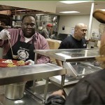 Feeding in soup kitchen-Terry Brown UPS employee award winner