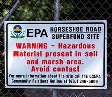 EPA posted sign:hazardous material
