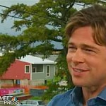 Brad Pitt in front of homes he built for New Orleans - NBC video snapshot