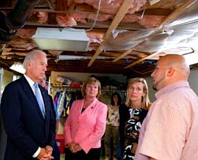 Joe Biden visits home insulation project -WH photo