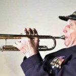WWII trumpet-playing soldier