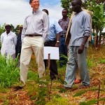 Bill Gates Foundation with farmers in Africa
