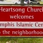 Heartsong church sign welcoming mosque