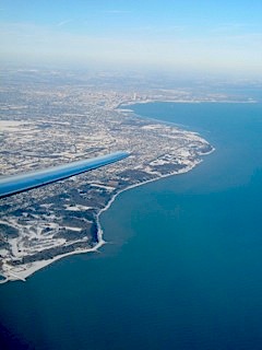 Potomac River from airplane
