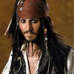 Depp as Captain Jack Sparrow, in At World's End