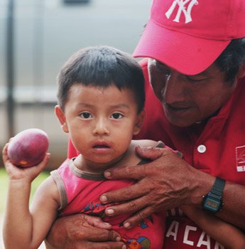Abraham with his father in Emiliano Zapata