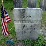soldier tombstone with flag