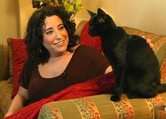 Gwen Cooper, author of Homer's Odyssey, with her cat, Homer