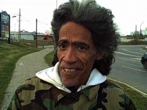 Homeless man with Golden Radio Voice, via Youtube
