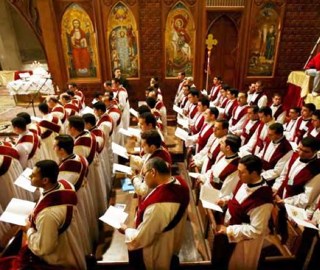 Coptic Deacons in mass, Egypt - CC license