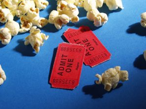 movie tickets and popcorn by mconnors via morgfile
