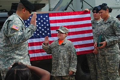 Brennan was inducted as Honorary Army soldier