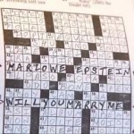 Washington Post crossword marriage proposal