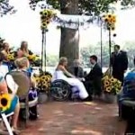 wedding wheelchair bride, via home video