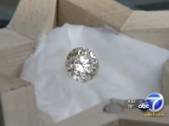 diamond found by 8 year-old girl - ABC video shot