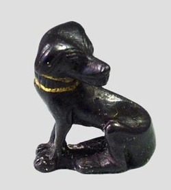 ancient Egyptian dog sculpture - courtesy of MET