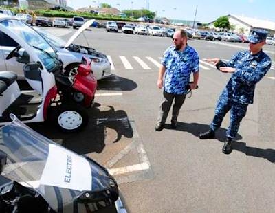 military shows its electric vehicles - DOD photo